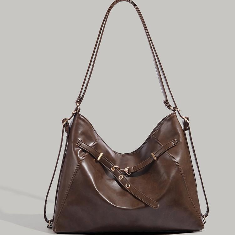 Melard Retro Single Shoulder Crossbody Bag for Women, Autumn Winter 2024 New Fashionable Tote Bag, One Bag Three Uses Small Backpack