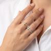 Cross Ring for Women 14k Gold Plated Sideway Cross Adjustable Open Ring Cubic Zirconia Jewelry