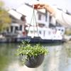 Self-absorbing Flowerpot Rattan-like Weaving Texture And Absorbent Rope Flower Pot with Hanging Chain Planter for Indoor Outdoor
