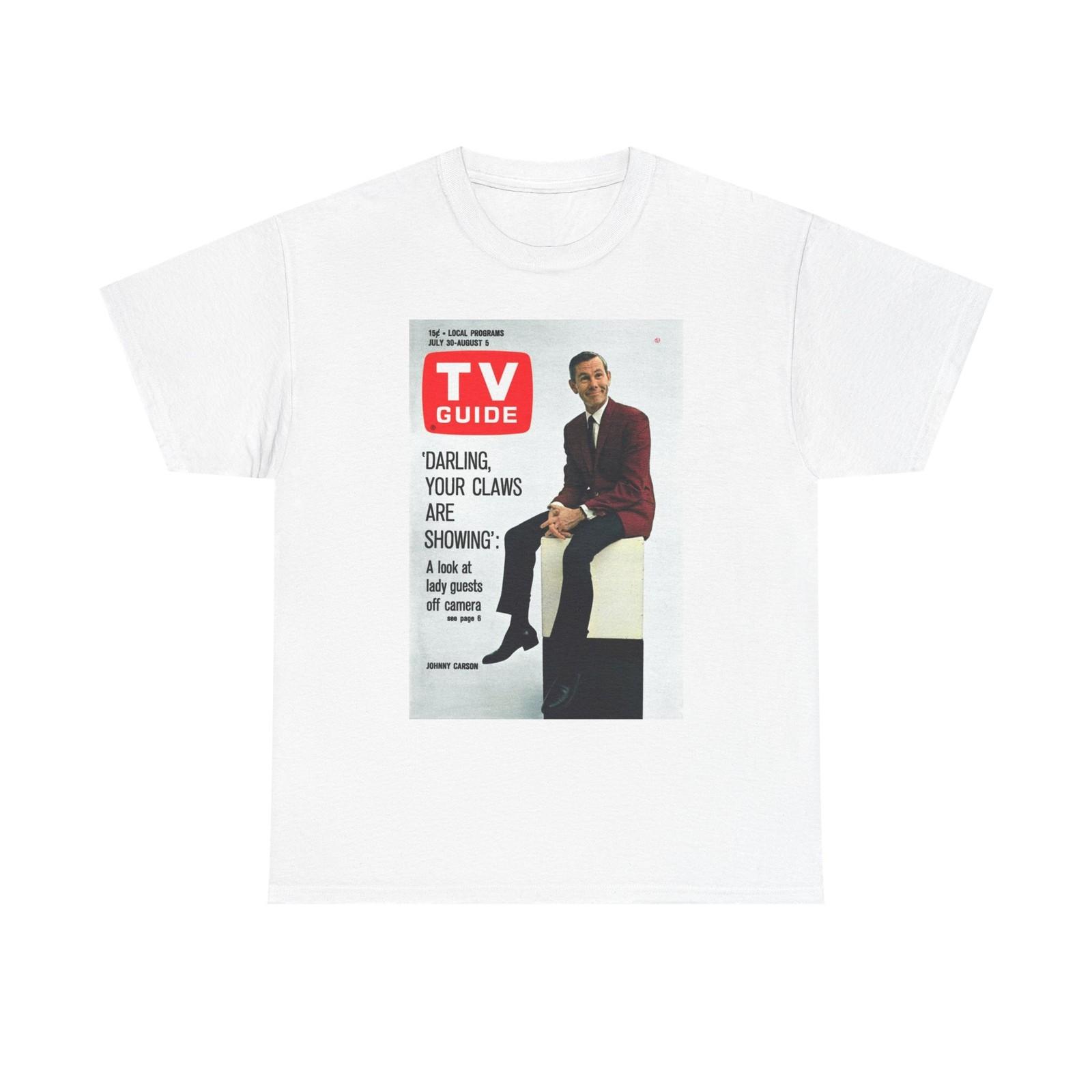 Johnny Carson T Shirt Mens Womens Tees Top Vintage Late Night Graphic Retro Unisex Heavy Cotton Tee XL