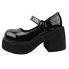 Fashion Platform Thick High Heel Women Mary Jane Shoes Fashion Shallow Round Toe JK Single Shoes Ladies Dancing Party Prom Footwear