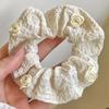 Scrunchie Coreano in Pizzo con Volant e Fiocco - Accessorio per Capelli Carino e Dolce