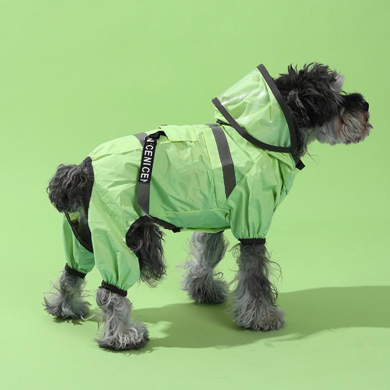 Hunde-Regenmantel mit Geschirr, Hunde-Regenjacke, Slicker-Poncho mit  Kapuze, wasserdichter Hunde-Poncho, Welpen, Hund