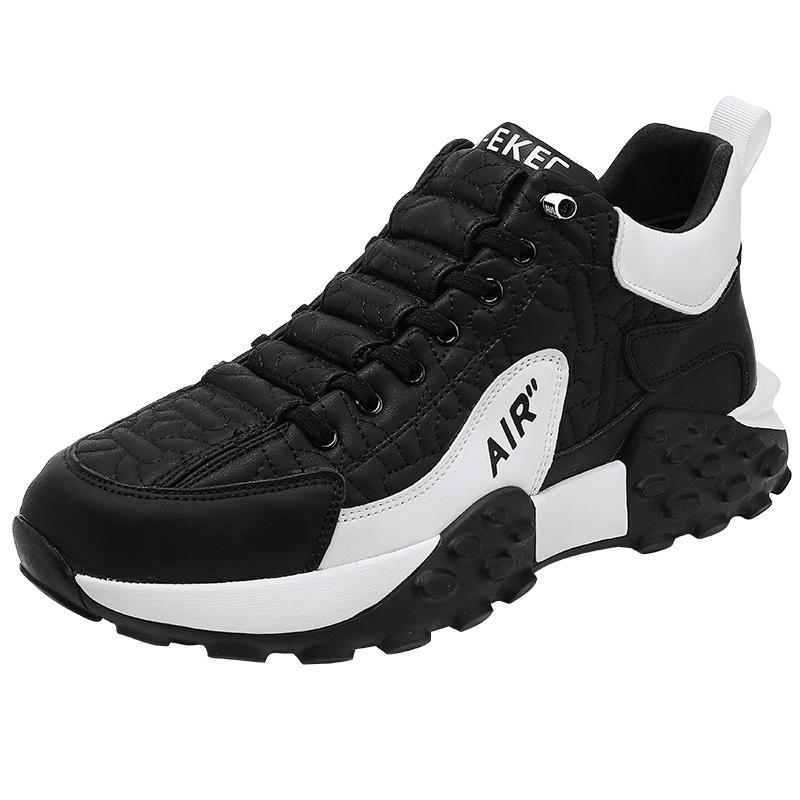 

Брендовые мужские кроссовки, дизайнерские удобные кроссовки для мужчин, повседневная обувь с нескользящей подошвой, модная обувь для мужчин на платформе 43 черный белый