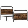 VidaXL Bed Frames Without Mattress 90x200cm Smoked Oak Engineered Wood, Bedroom Furniture, Single Bed, Bed Base, 4100220
