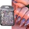 Holographic Star Shaped Nail Patch Laser Silver Four Corner Star Nail Glitter Laser Flash Shiny Film Nail Decoration