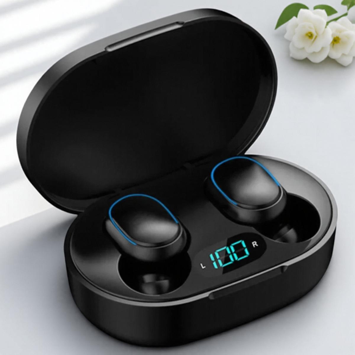 

Wireless Bluetooth 5.0 Touch Digital Display Earphones TWS Noise Cancelling Stereo Sport Headset Binaural Call Headphones чёрный
