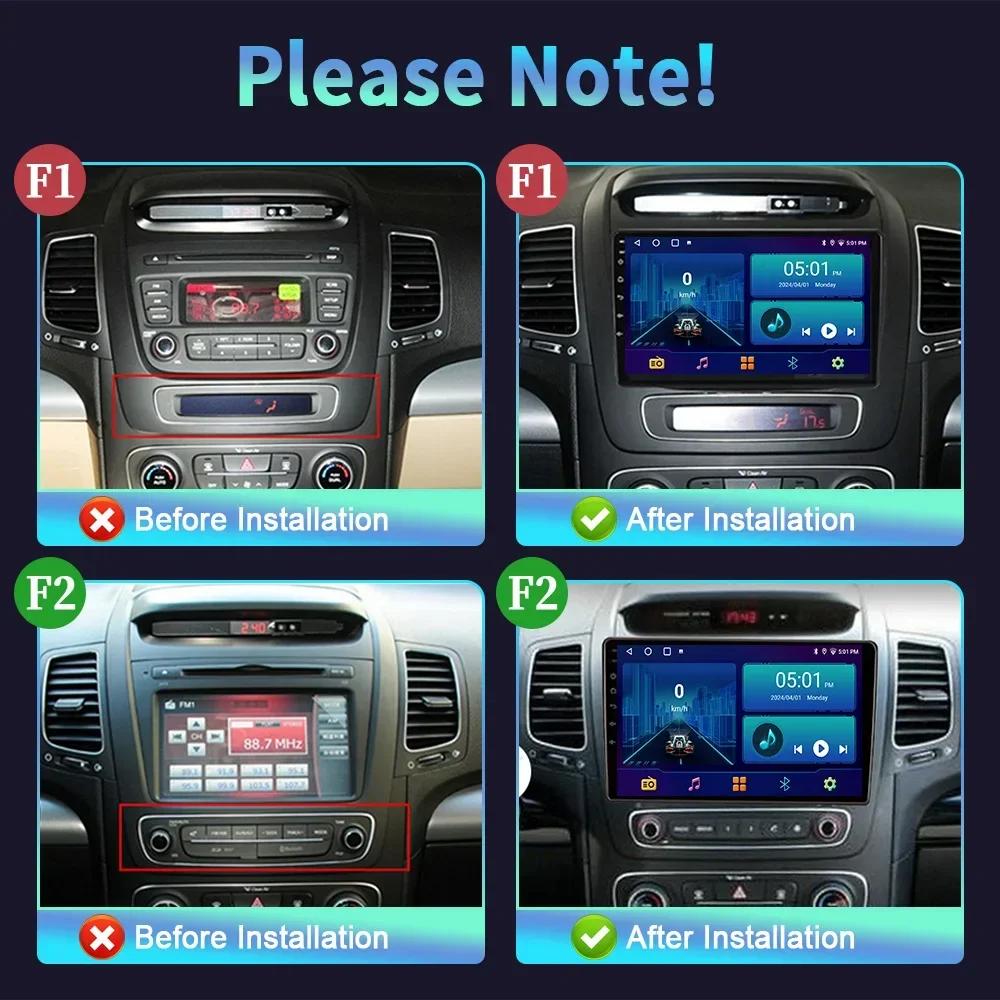 Android 14 For Kia Sorento 2 Ii Xm 2012-2021 Screen Multimedia Autoradio Navigation Wireless Bluetooth Carplay Stereo Car Radio