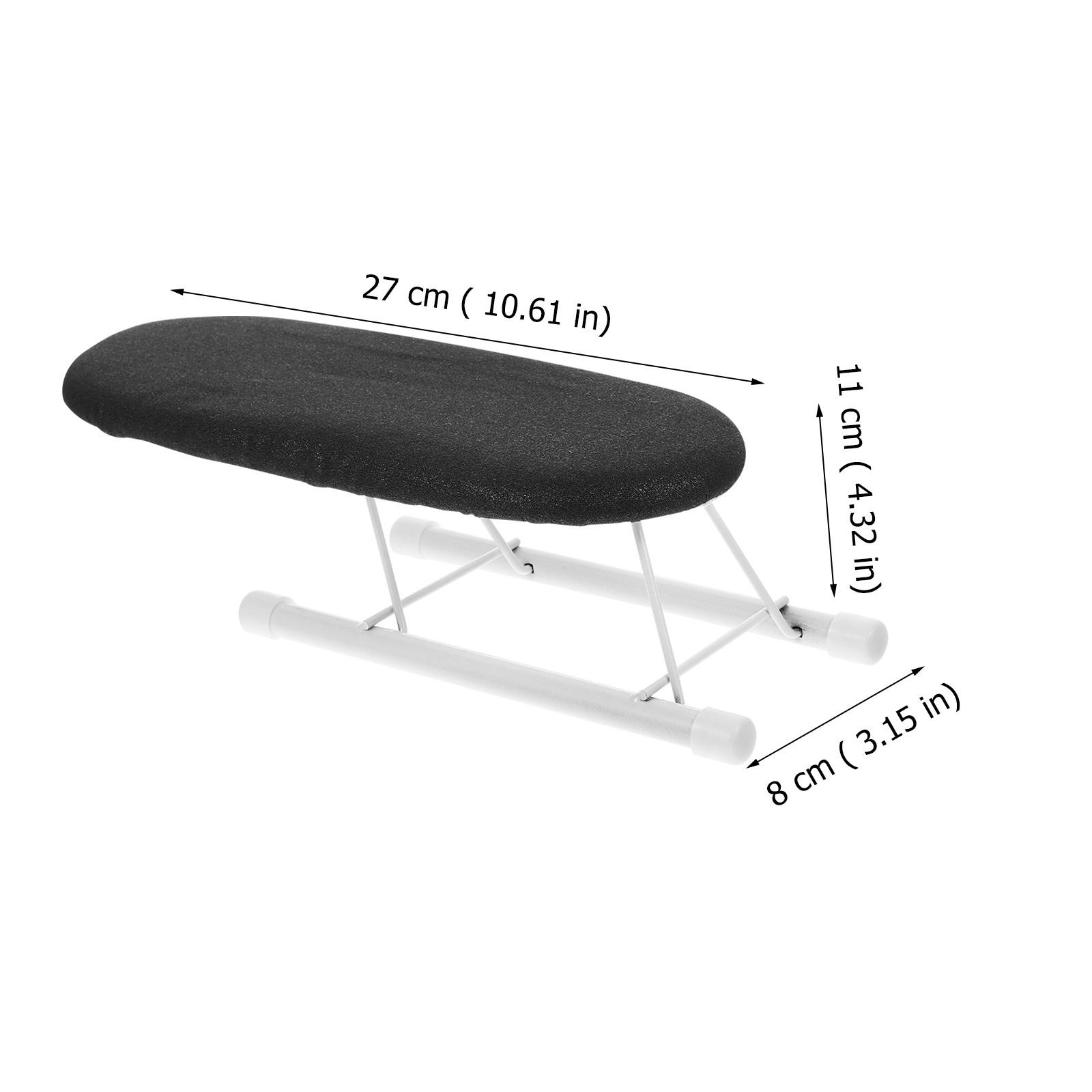 Foldable Mini Ironing Board Compact Lightweight Portable Ironing Rack for Shirts Collars Sleeves Pants Skirts Home Dorm Travel чёрный