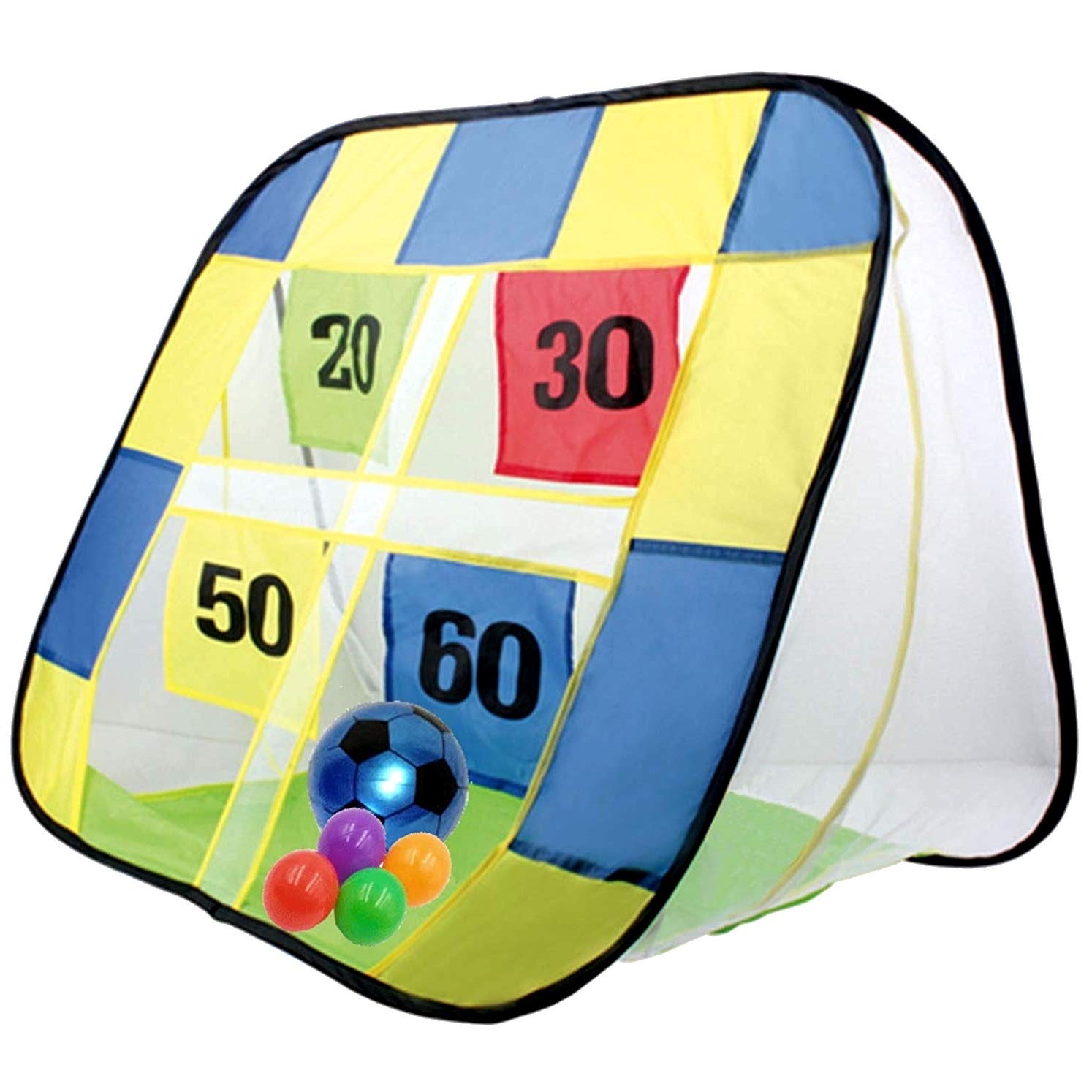 (АПОЗИТВ) Игрушечный футбольный мяч Strikeout для детей, складная сетка для игры в помещении.