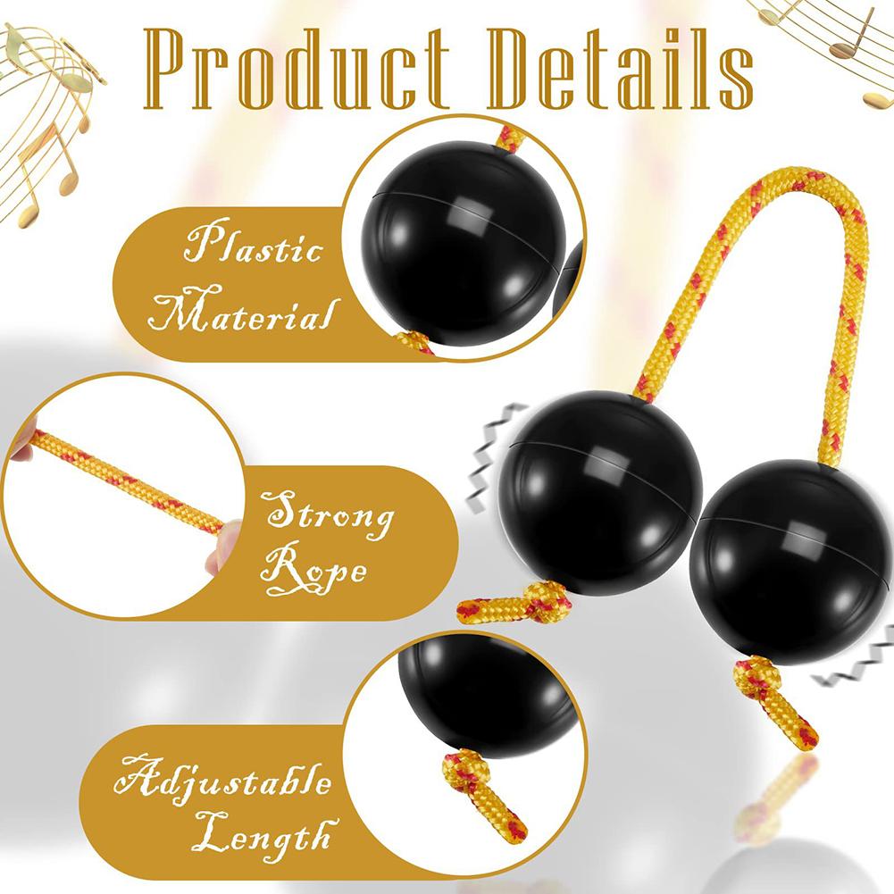 2 Pair Rhythmic Balls,Portable Kashaka Rhythmic Shaker,Comfortable To Hold Musical Fingertip Ball For Music Lovers