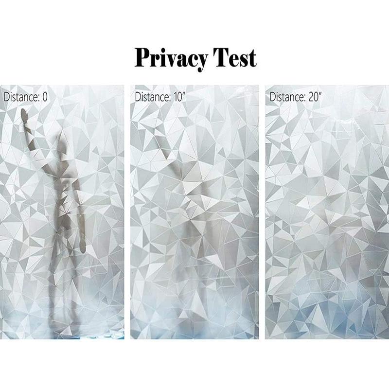Folie de confidențialitate pentru ferestre 3D, fără lipici, autoadeziv static pentru ferestre, autocolant pentru fereastră, baie, birou, bucătărie
