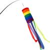 Colorful Rainbow Windsock Flag 100cm Courtyard Screen Printing Flag  Party Celebrations Decor