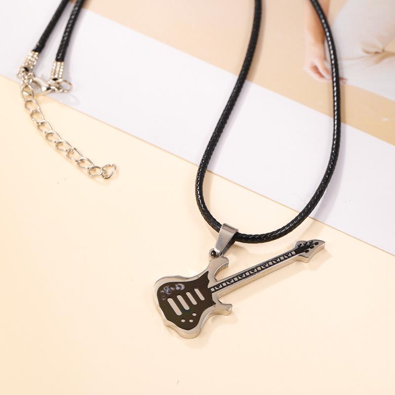 Jewelry Necklace For Women ,Versatile Stainless Steel Material ,Personalized Guitar Pendant Necklace ,Dopamine Jewelry 