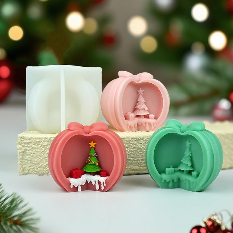 Christmas Aromatherapy Mold High Quality 3d  Christmas Tree Mold Silicone Wax Candle Mold High Temperature Resistant