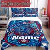 3pcs Duvet Cover Set (1*Duvet Cover + 2*Pillowcase, Without Core), Custom Name Chelsea Football Club Pattern Bedding Set, Home Bedroom Decor Gift