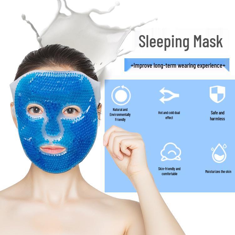 Dual-Use Gel Bead Face Mask: Cooling & Heating Compress with Reusable Ice Beads for Beauty Treatment