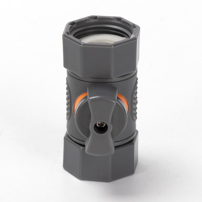 ABS Rubber Coated Plastic Connector with Double Internal Thread and Switch Valve