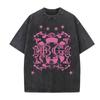 Sängerin Bad Gyal Tour Print Vintage Gewaschenes T-Shirt Herren Damen Mode Übergroßes T-Shirt Sommer Locker Freizeit Baumwoll-T-Shirts