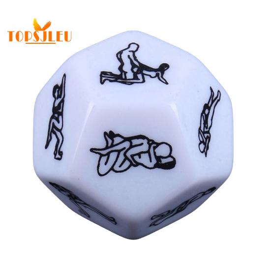 Adult Game Bedroom Funny Toy Dice - 2 Pcs, 12 Sex Love Posture, Flirt, Erotic Role Play