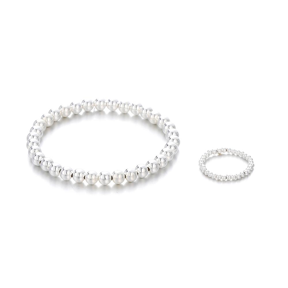 2-5MM 925 Sterling Silver Round Beads Spacer Beads Jewelry Findings Accessories Silver Bead for Bracelet Necklace Jewelry Making