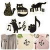 5-teiliges Set schwarze Katzen-Emaille-Broschen Kreative Rucksack-Modepins