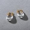 Premium Metal Texture Fashionable U-Shaped Ear Buckle Earrings Niche Design Trend Temperament Color Matching Earrings