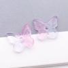 Set of 30 Colorful Transparent Glass Butterfly Charms for DIY Jewelry and Crafting