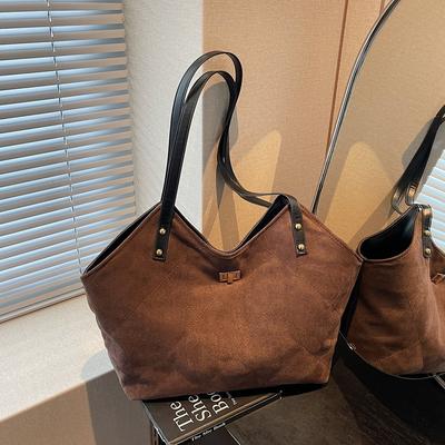 Winter New Shopping Bag Style Fashionable Versatile Tote Bag Single Shoulder Portable Large Capacity Underarm Women's Bag