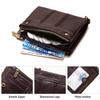 Humerpaul Genuine Leather Bifold Wallet For Men Slim RFID Blocking Credit Card Holder Credential Purse Zipper Coin Purse Male Money Bag
