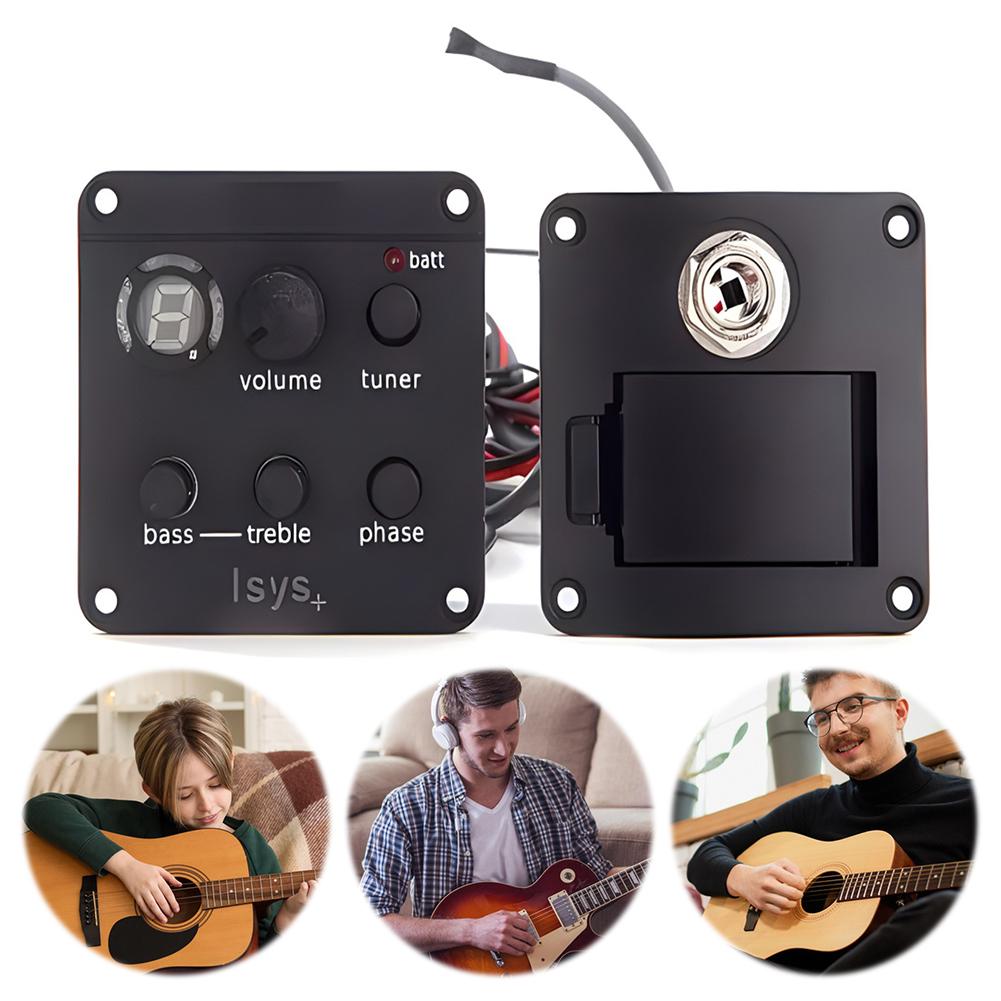 Acoustic Guitar Pickup Acoustic Guitar Preamp EQ Tuner Electric Box Mic Blend Preamp Piezo Pickup EQ Equalizer for Fishman ISYS+