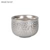 1 BUC 80ml Cană de ceai din argint aurit cu model ciocan Set de ceai ceramic pentru degustare Ceai Cană de maestru anti-opărire și cu izolare termică