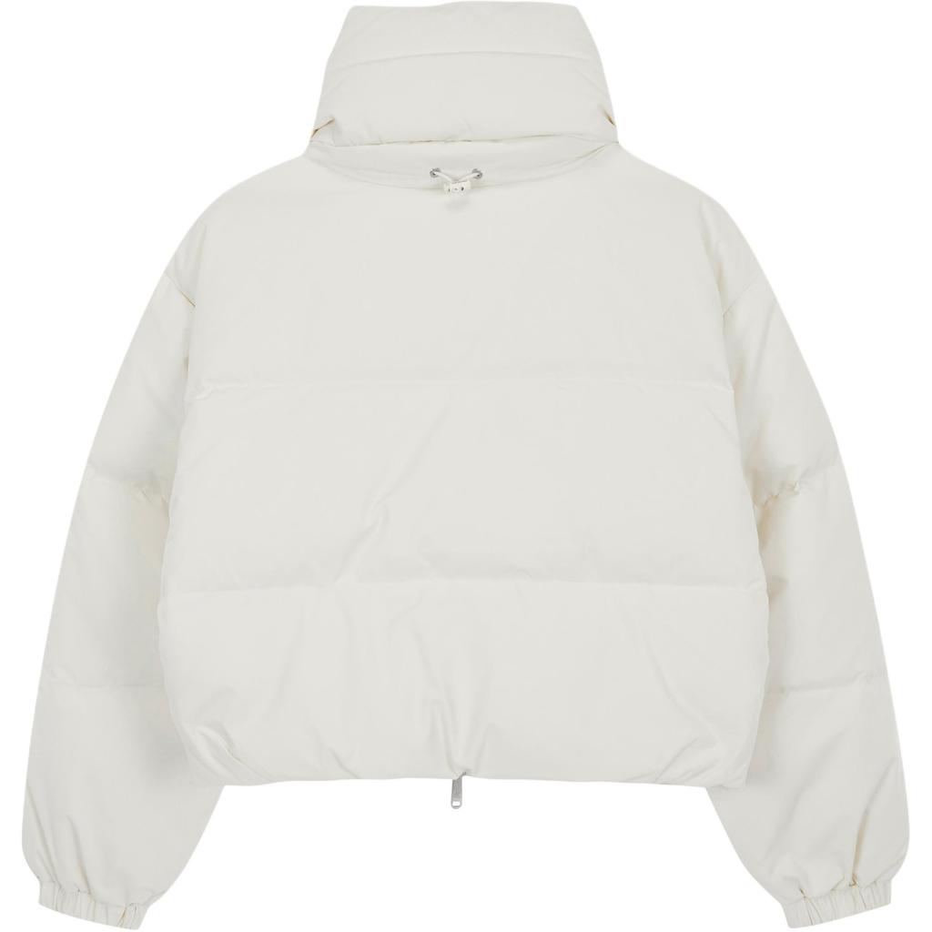 Calvin Klein Comfortable Letter Print Short Korean Style Down Jacket Women Jackets White J225572YBI