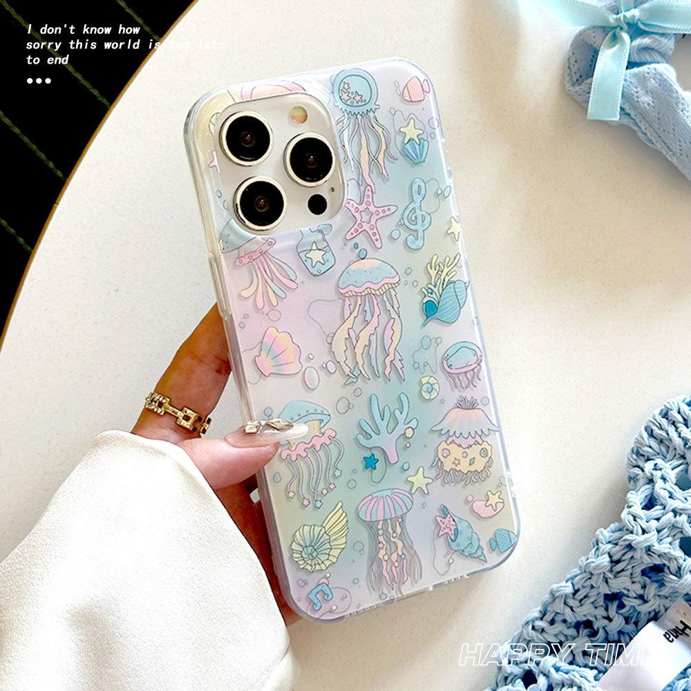 IMD Is Suitable for Apple 17 Mobile Phone Case iPhone16promax Symphony Jellyfish Group Protective Case iPhone17.