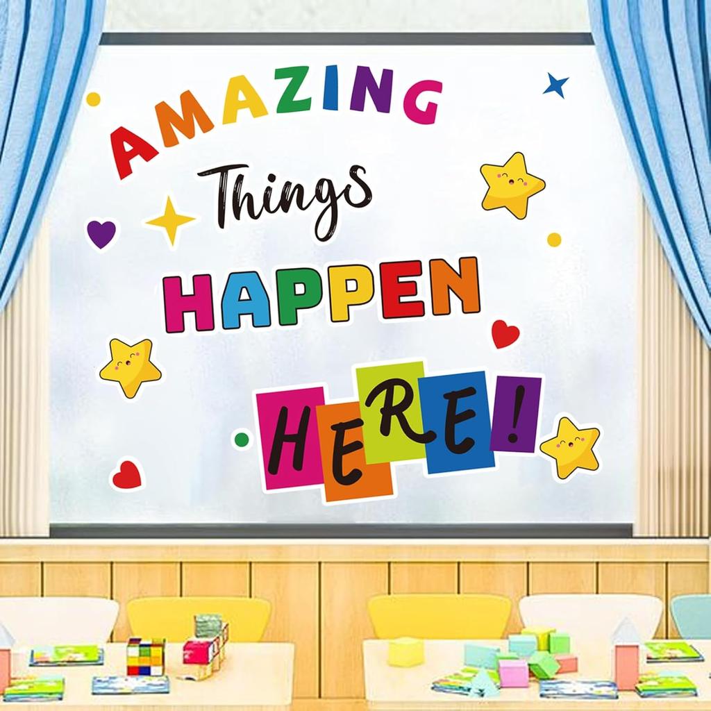 Corksidol Classroom Bulletin Board Decor Colorful Classroom Decoration Set Welcome Banner Motivational Posters for for Kindergarten Elementary Middle
