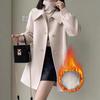 New Style Women Woolen Coat Mid Length Doll Collar Fashionable Slim Versatile Temperament Small Wool Coat