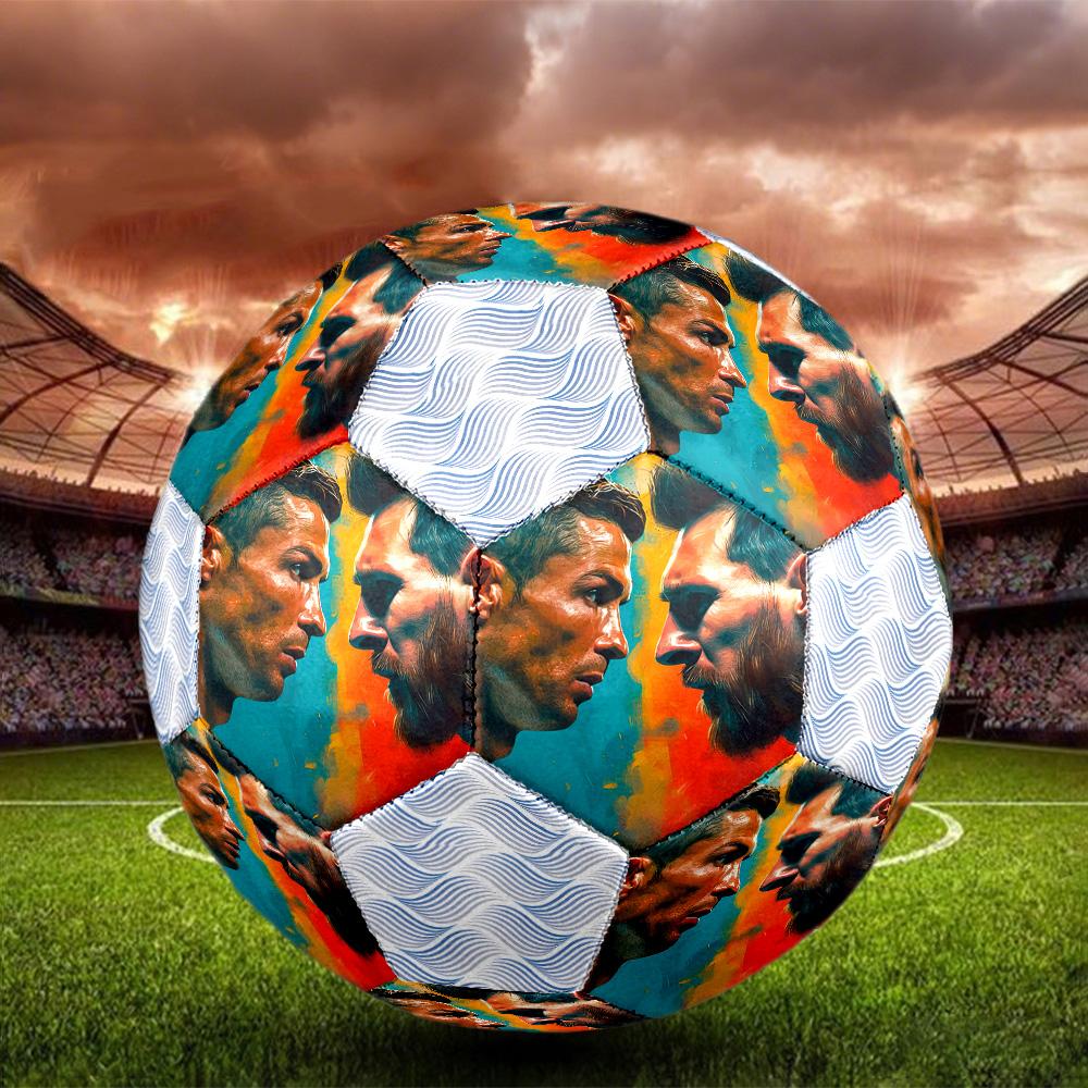 1 τεμ. Φανέλα CR7 Cristiano Ronaldo #7 Μπάλα Ποδοσφαίρου Μέγεθος 5 Μπάλα Ποδοσφαίρου Εσωτερικού Χώρου Μοντέρνα Πολύχρωμη Παιχνίδι Αυλής - Εξαιρετικό Δώρο για Φίλους του Αθλητισμού
