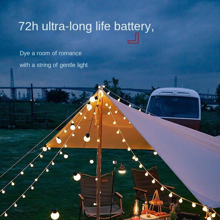 

Уличная светодиодная лампа со звездами, водонепроницаемая светящаяся шаровая лампа для двора, декоративная лампа, солнечная атмосфера, лампа для кемпинга, модельная лампа