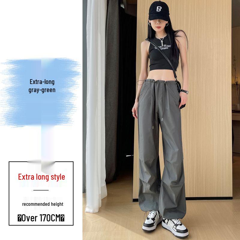 Women's American Style Quick-Dry Summer Joggers with Drawstring, Low-Waisted Loose Fit for Casual Hiking