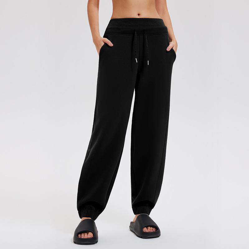 Women's High Waist Loose Fit Athletic Sweatpants - Autumn/Winter, Cuffed, Versatile, Slimming