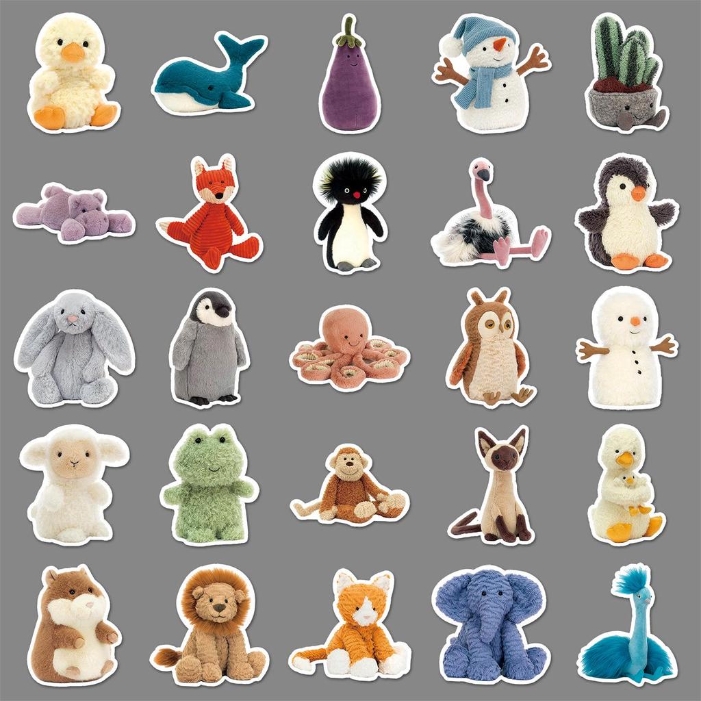 51 Personalized Jellycat Graffiti Cartoon Stickers for Cute Doll, Computer & Phone Decoration