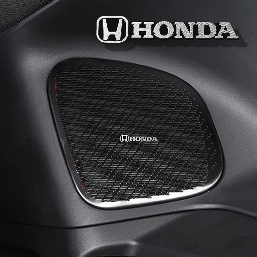 AQW1 2/4pcs New Car Audio Decorate 3D Aluminum Badge Emblem Sticker For Honda Civic Fit Jazz Accord CRV HRV City Odyssey Passport