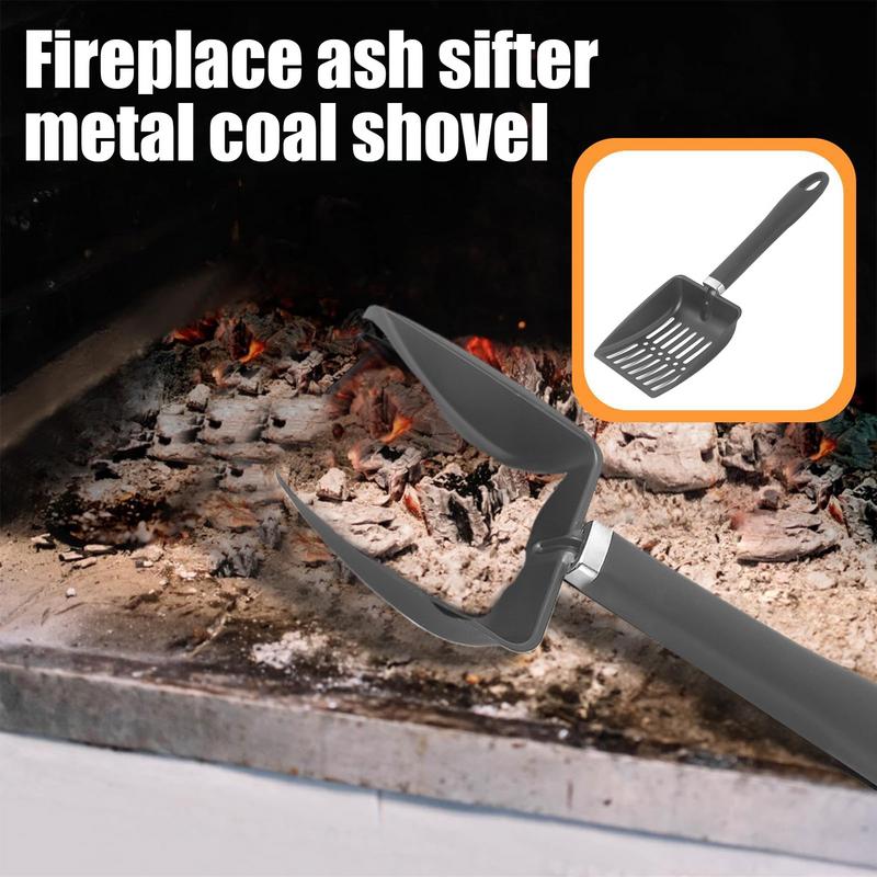 Hollow Fireplace Shovel Fire Pit Tools heat-resistant and corrosion-resistant efficiently Clean Stainless Steel Coal Shovel