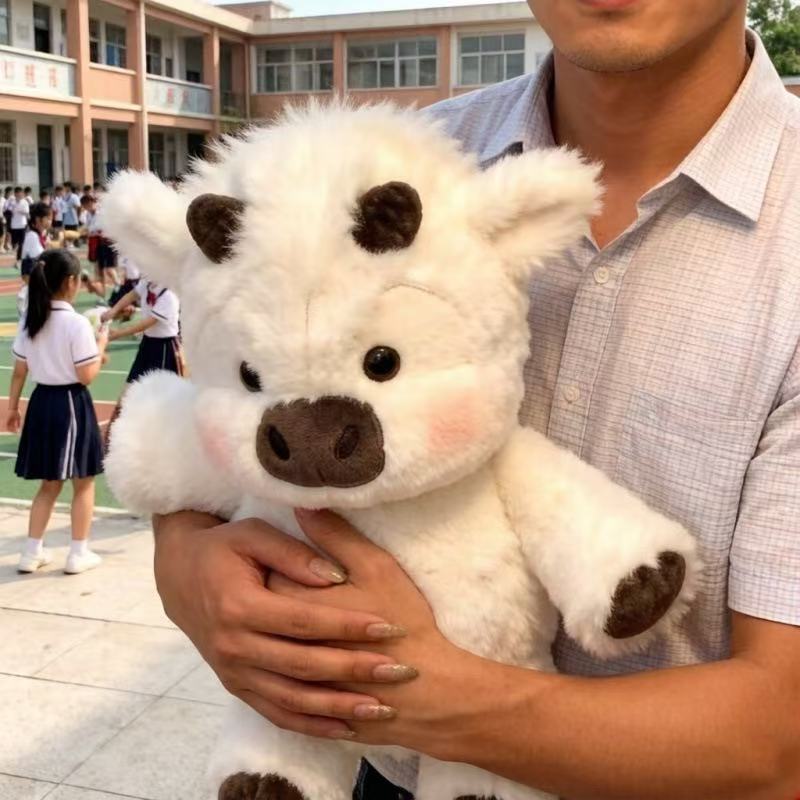 Kawaii Highland Calf Cattle Doll Running Little Cow Su 45cm Plush Toy Companion Toy Holiday Gift Decorative Ornament In Stock
