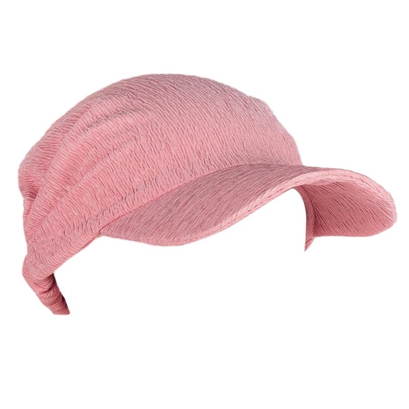 Classy Summer Sunscreen Turban Cap Headband Solid Color Hair Wrap Nursing Cap Headwear Sleeping Cap for Friends