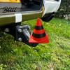 Off Road Vehicle Accessories Traffic Cone Trailer Hitch Cover Funny Cone-Shaped Towing Ball Cap Universal Cap UV-Resistant Protective Cover
