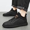 Herren High Top Leder Freizeitschuhe Frühling Neu Bequem Erhöhen Sneaker Leichtgewicht Rutschfest Flats Schuhe Zapatillas De Hombre