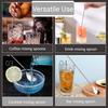 4-Piece Stainless Steel Bar Spoon, 12-inch Spiral Handle Cocktail Mixing Spoon for Bartenders & Home Bars, Long Drink Stirrer for Coffee, Milkshake,