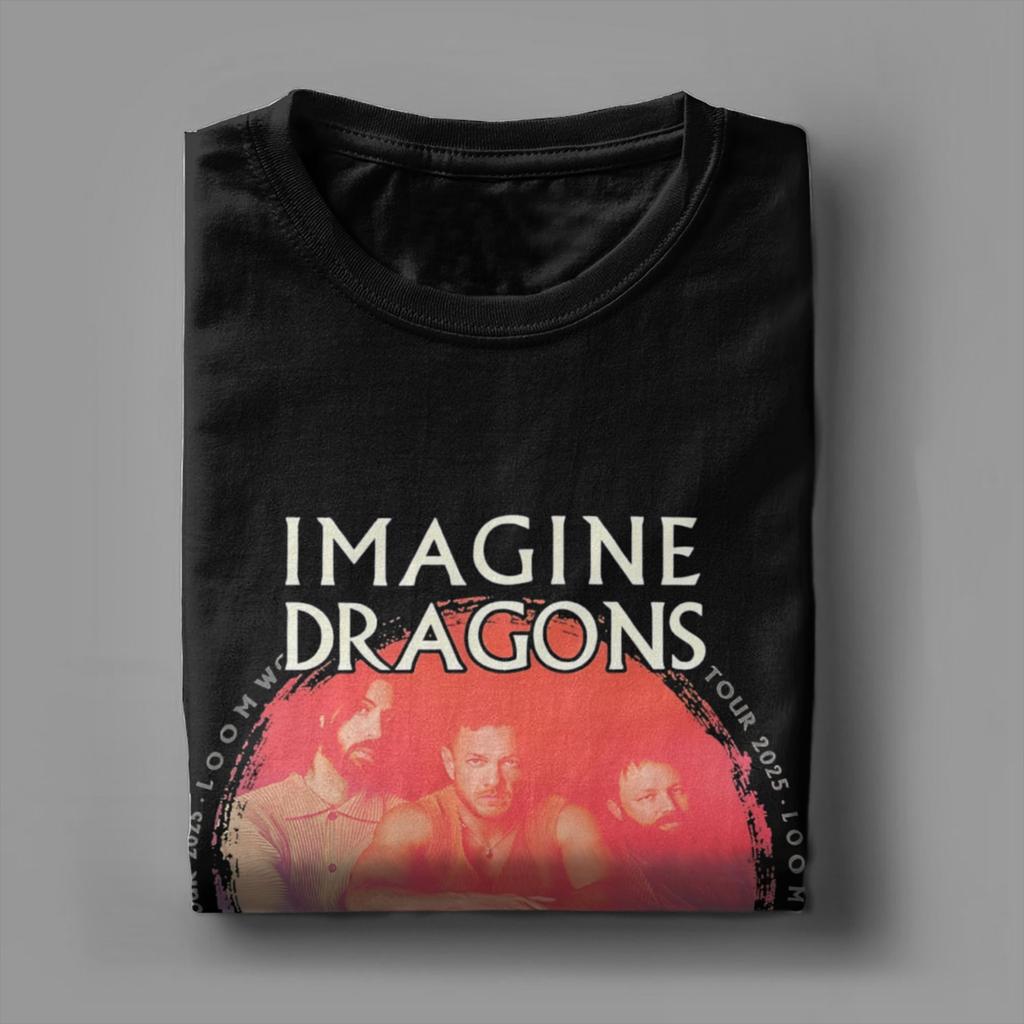 Imagine Dragons 2025 Tour Merch Unisex T Shirts 100% Cotton Tee Printed  Tops T-shirt