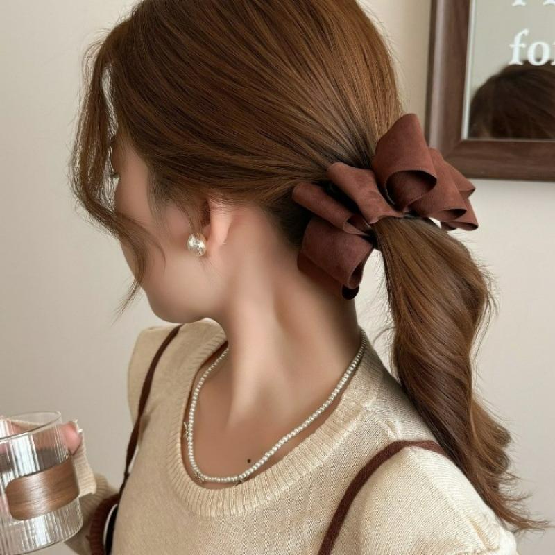 High-End Multi-Layer Bow Banana Clip Hairpin Ponytail Barrettes Headwear Hairbows For Girls Hair Accessories